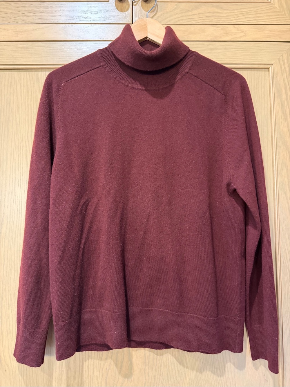 Quince Women's Burgundy Turtleneck Sweater